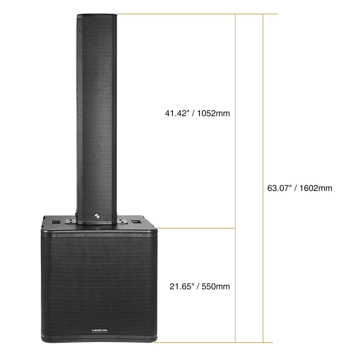 Powered Column Array Speaker System with 18" Subwoofer and Bluetooth P582869