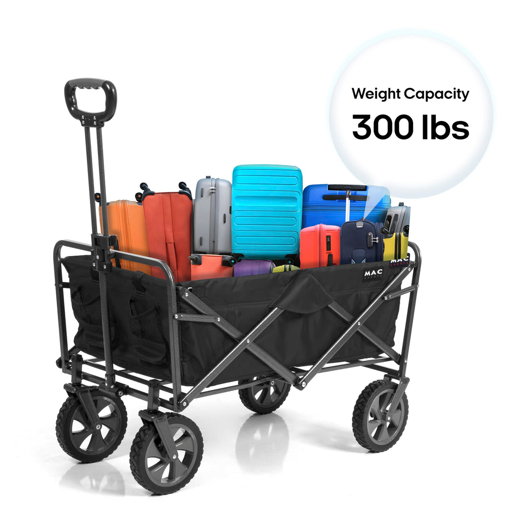 Collapsible Folding Outdoor Utility Wagon, Black O180445