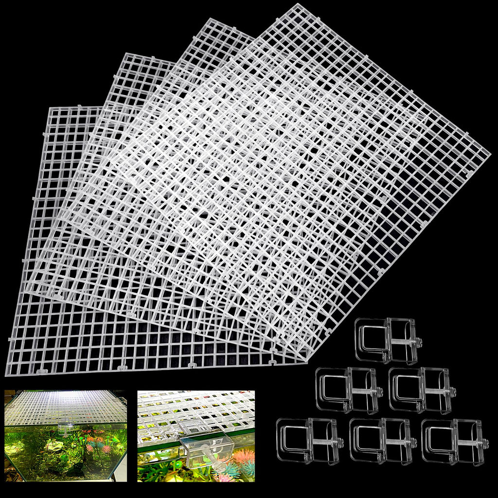 Aquarium Lid Fish Tank Top Cover Plastic Grid Panel Y252654
