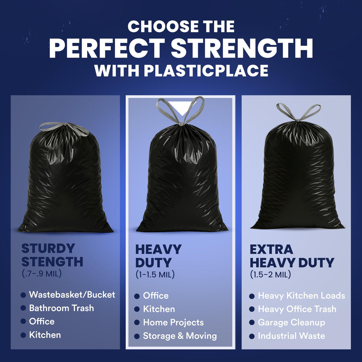 32-33 Gallon 1.2 Mil Black Drawstring Trash Bags, 100 Count X233996