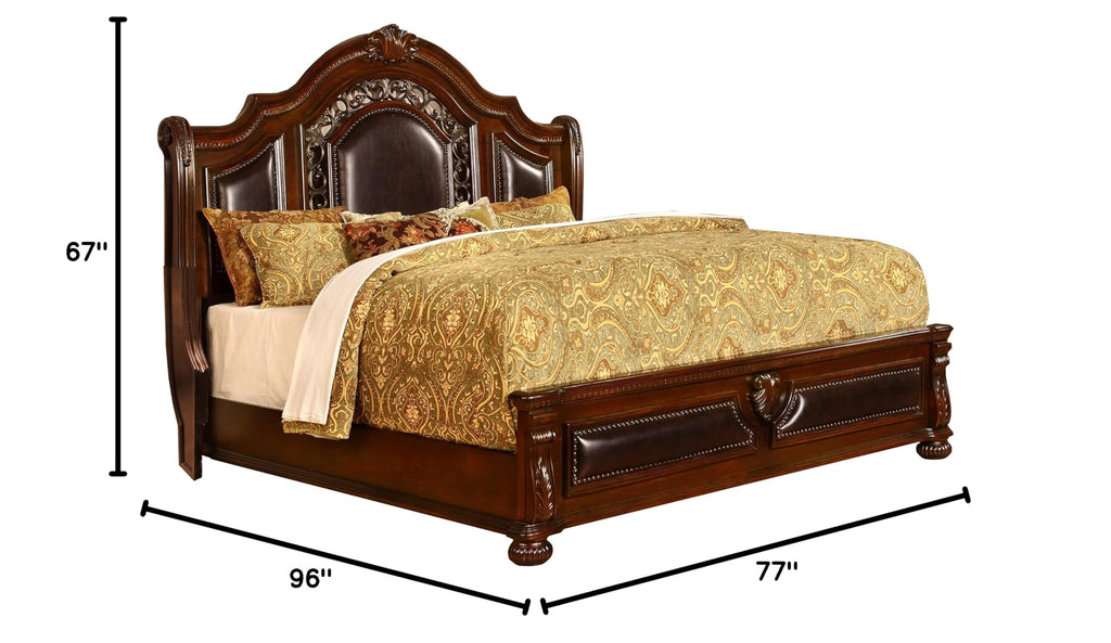Cherry California King Wood Bed Frame B499