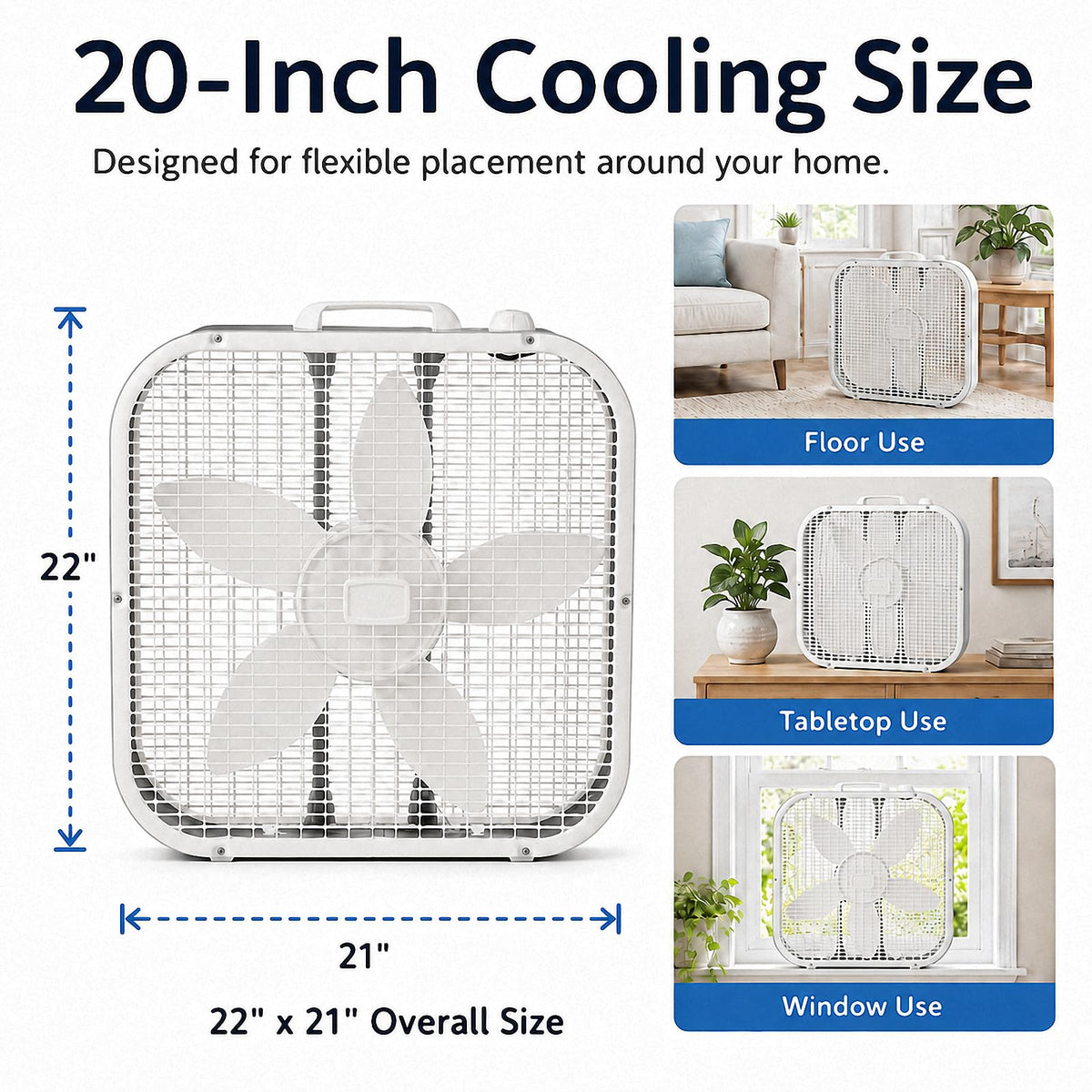 20 Inch 3-Speed Box Fan K31681