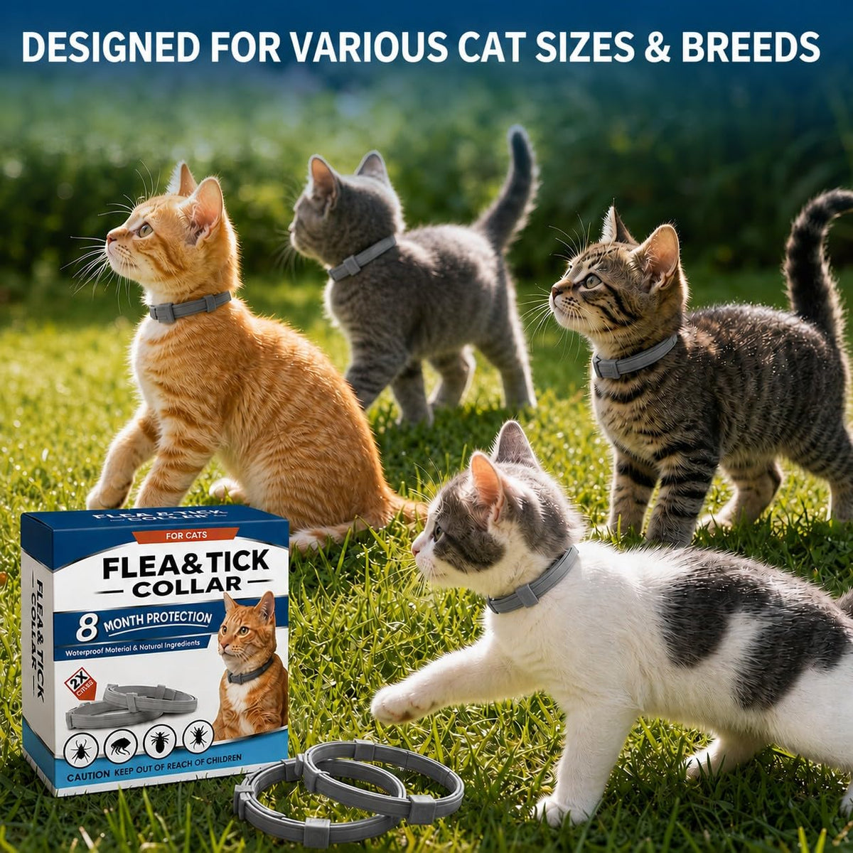 Cat Flea and Tick Collar 4 Pack M2015
