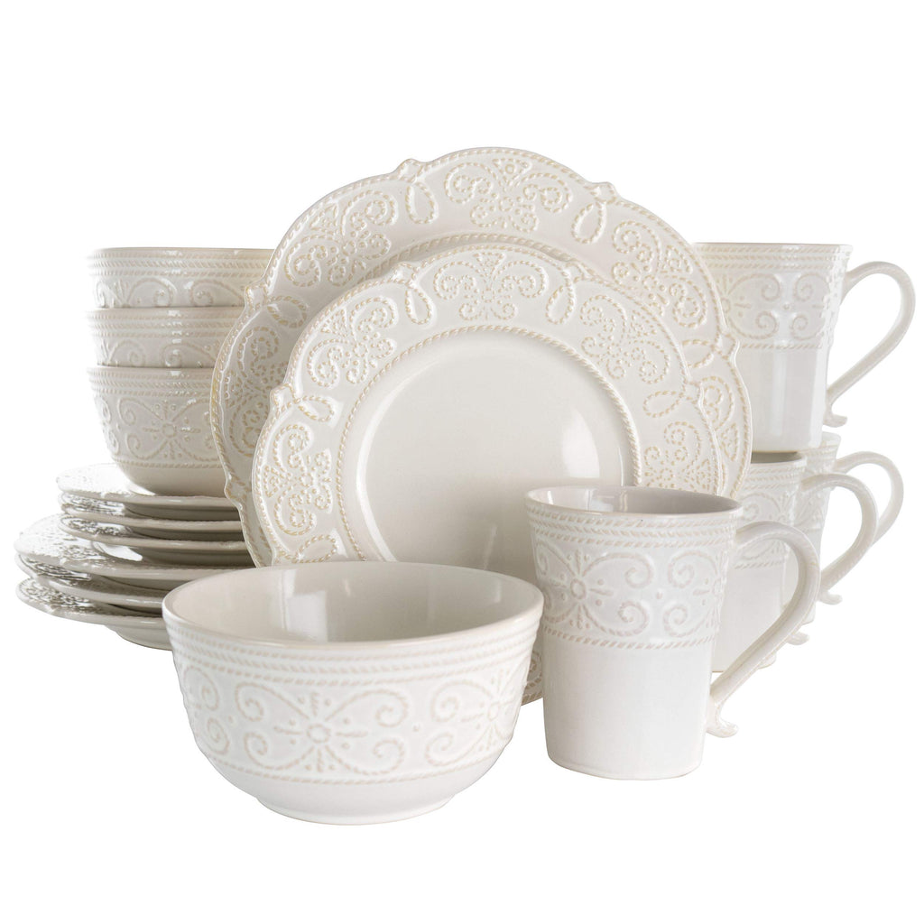 Round Stoneware 16 Piece Dish Set W196859