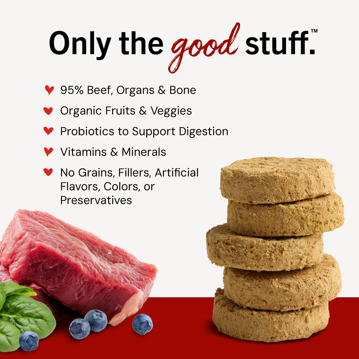 Freeze-Dried Raw Beef Grain-Free Dog Food 25 oz D76425