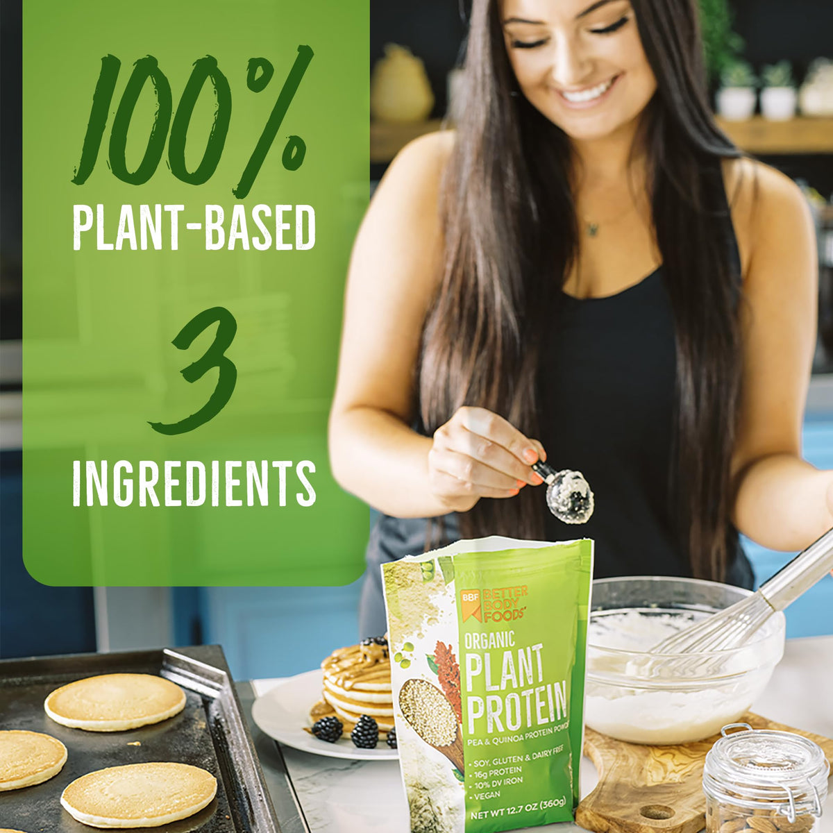 Organic Plant Protein Powder 12.7 Oz Unflavored Isolate P43271