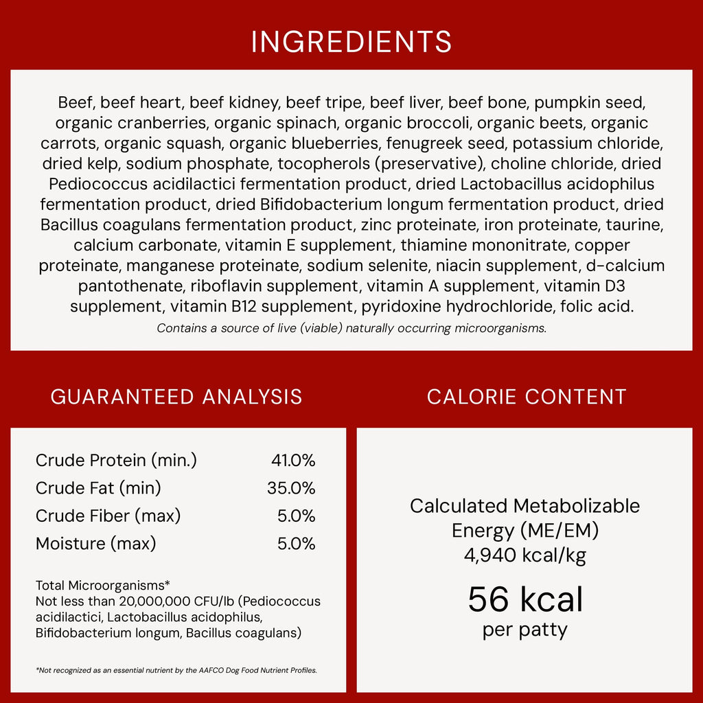 Freeze-Dried Raw Beef Grain-Free Dog Food 25 oz D76425