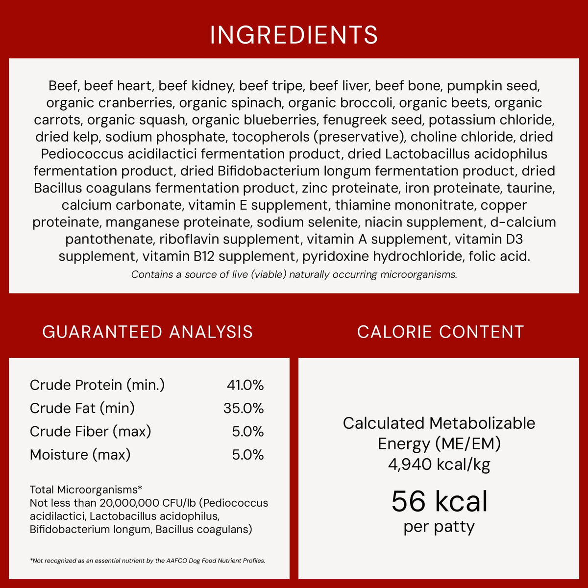 Freeze-Dried Raw Beef Grain-Free Dog Food 25 oz D76425