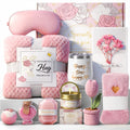 Spa Gift Set with Blanket, Tumbler, Eye Mask, Fuzzy Socks A538327