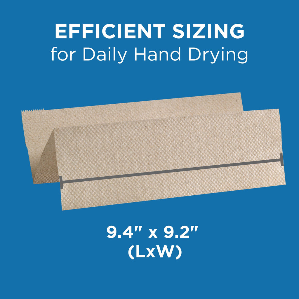 Brown 1-Ply Multifold Paper Towels, 250 Per Pack, 16 Packs K408113