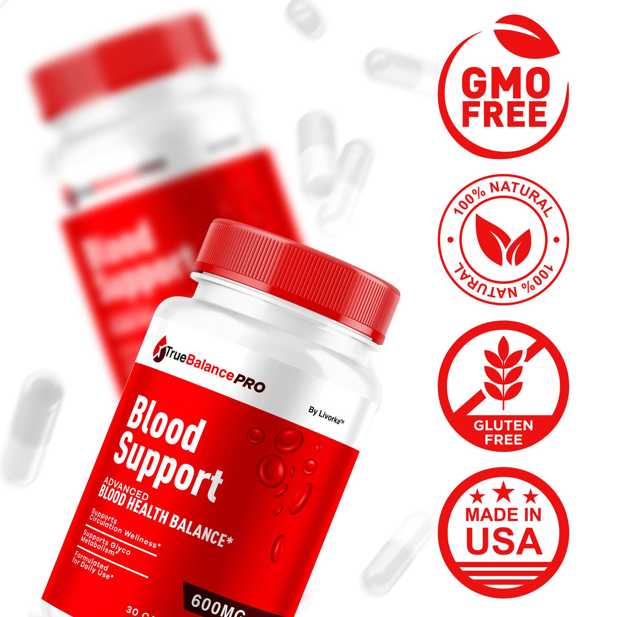 30 Capsules Blood Support Supplement C435