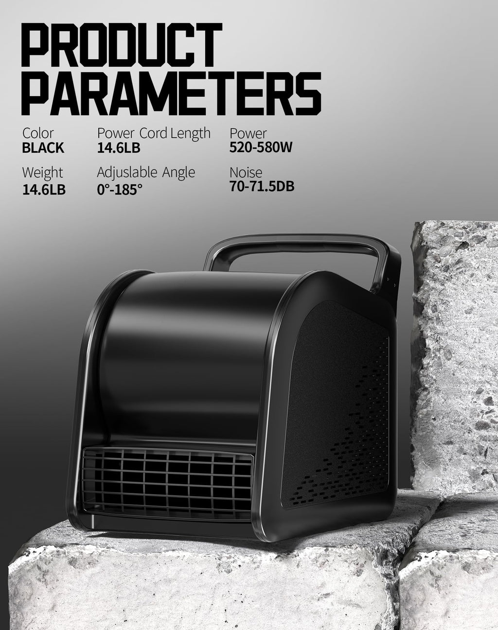 580W 685CFM Industrial Floor Fan L905