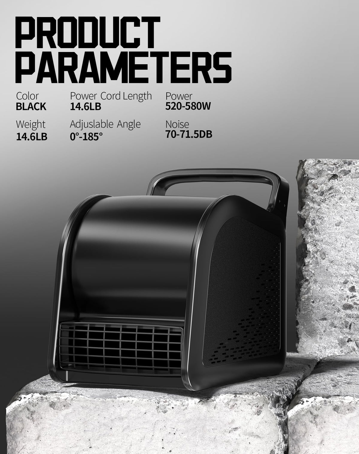 580W 685CFM Industrial Floor Fan L905