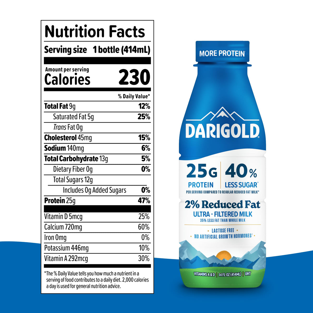 2 Percent High Protein Low Fat Lactose Free Milk 14oz 12 Pack G26464