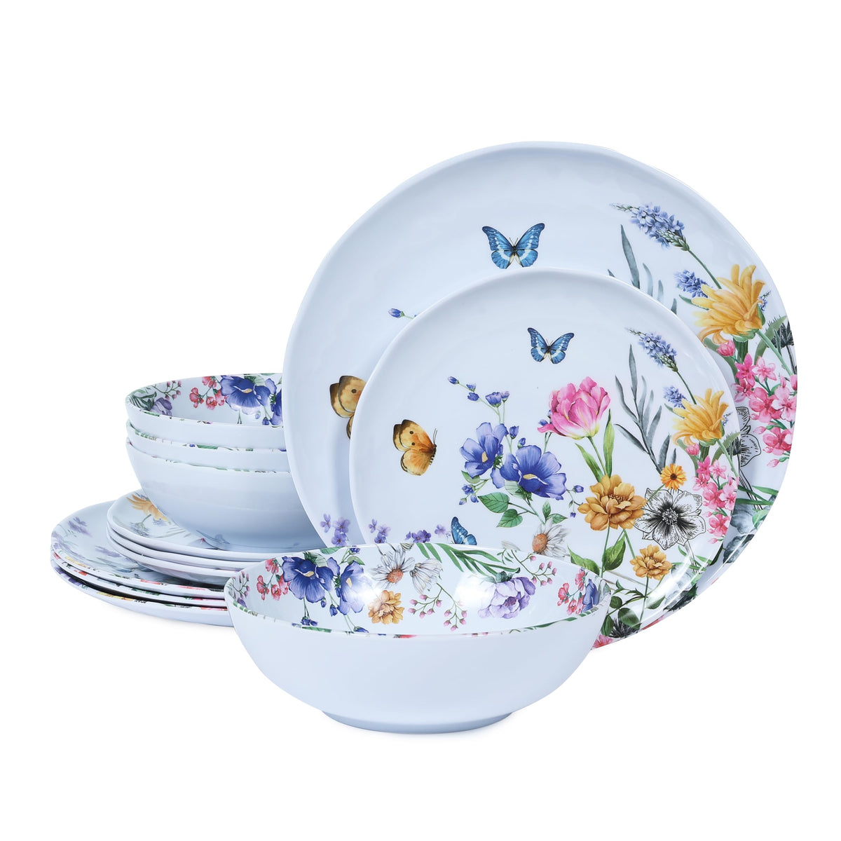 12-Piece Melamine Dinnerware Set W9643