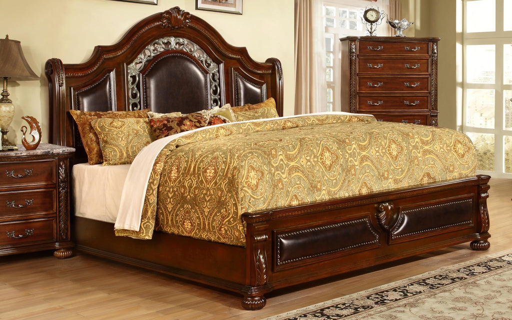 Cherry California King Wood Bed Frame B499