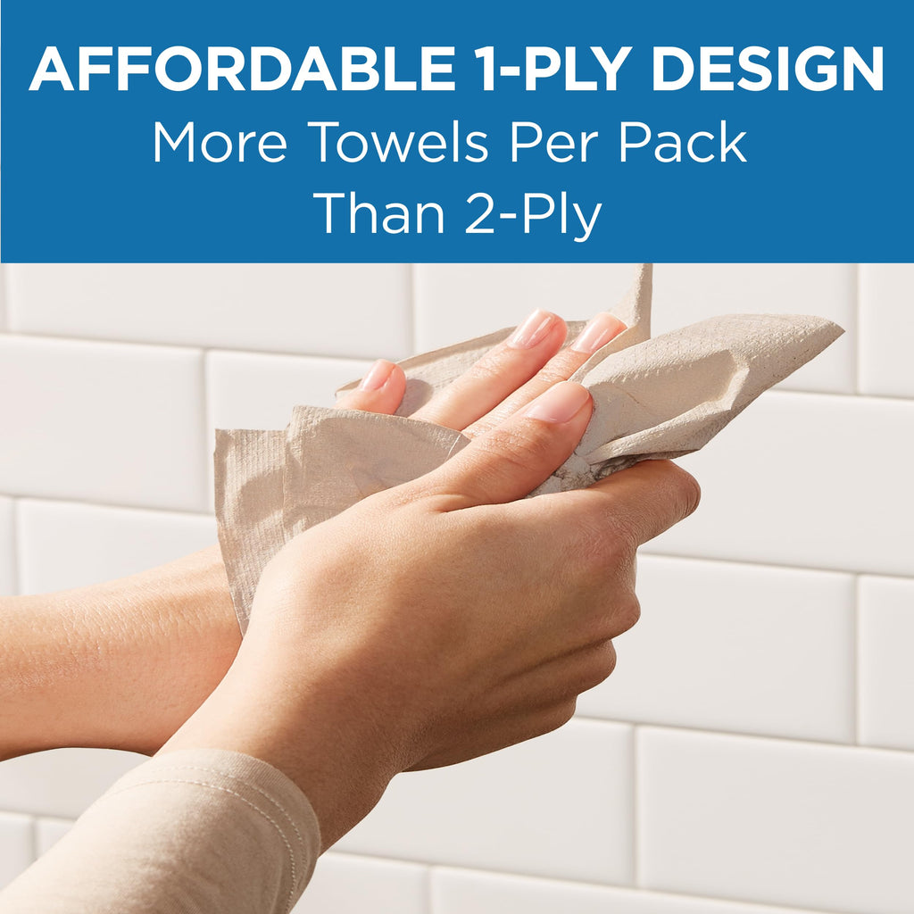 Brown 1-Ply Multifold Paper Towels, 250 Per Pack, 16 Packs K408113