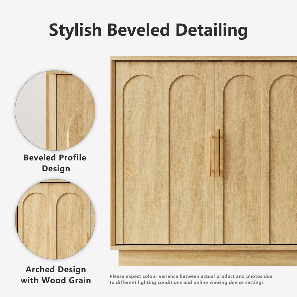 31.5" Oak Sideboard Buffet Cabinet with Storage Q151