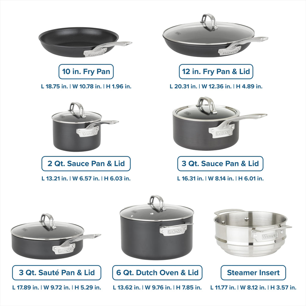 12 Piece Hard Anodized Ceramic Nonstick Cookware Set I60307