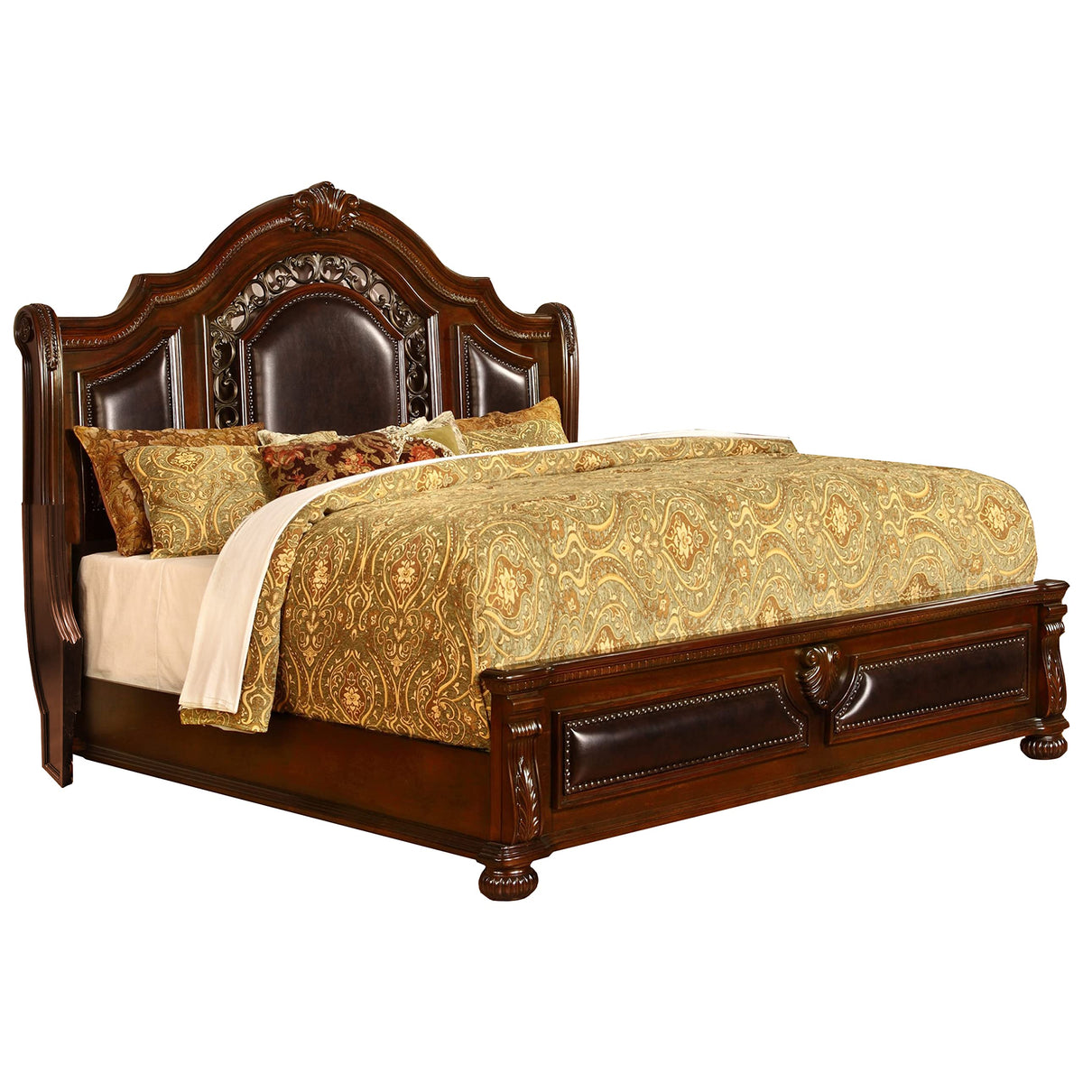 Cherry California King Wood Bed Frame B499