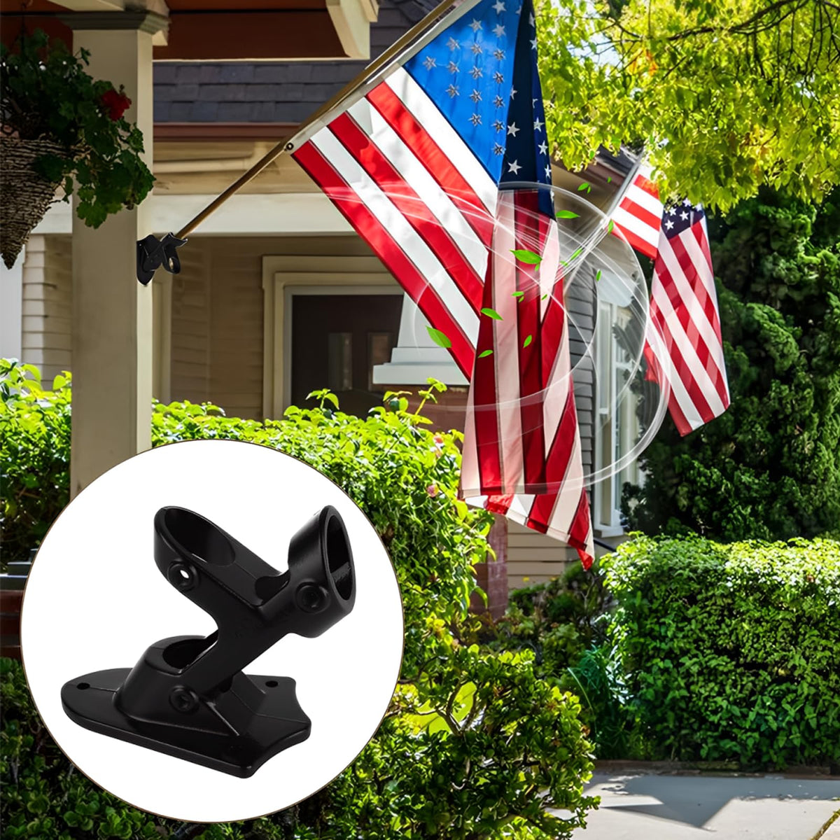4 Pack Aluminum Flag Pole Holder Brackets 1 inch J7451