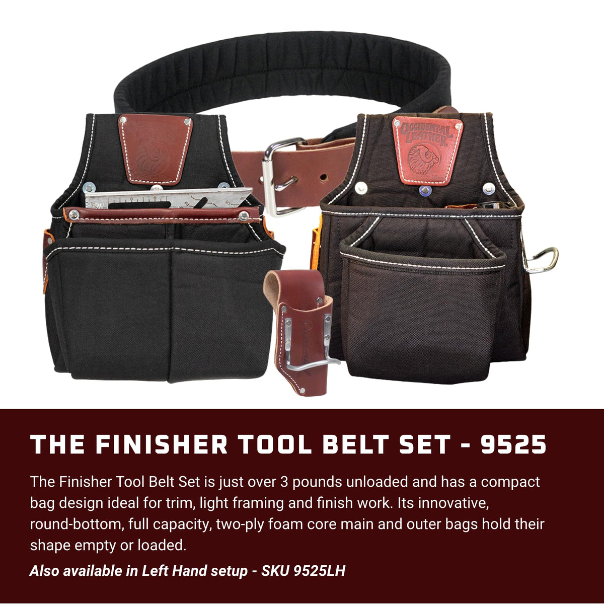Leather Tool Belt Set with 25 Pockets X202804