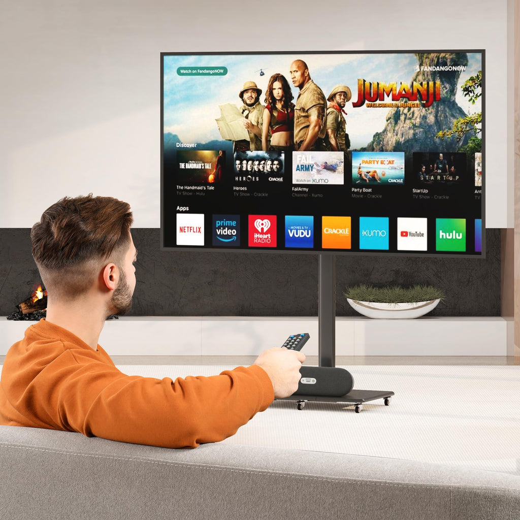 Tall Floor TV Stand for 32-75" TV with Wheels G9198