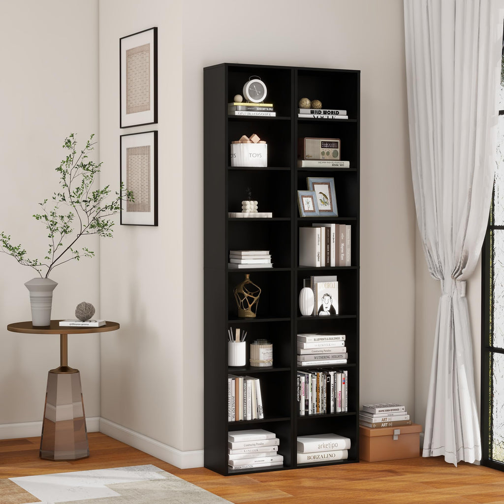 8 Tier Black Storage Shelf Bookcase U606
