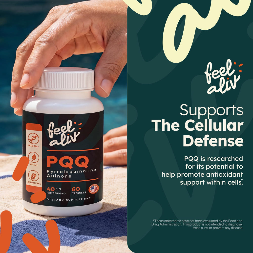 PQQ Supplement 40mg Vegan 60 Capsules L9240