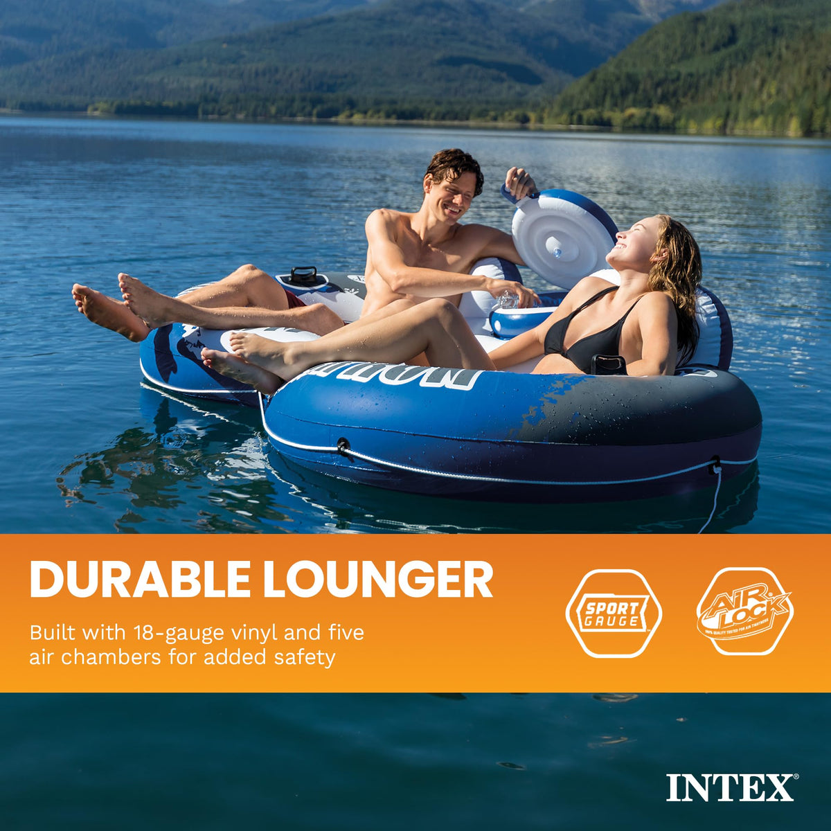 Inflatable 2-Person Floating Lake Lounge V91170