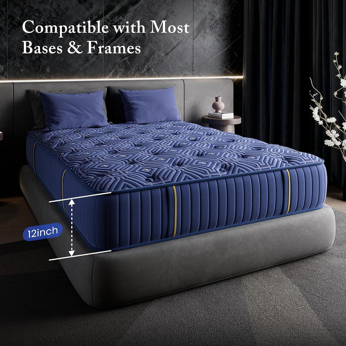 Full Size 12 Inch Medium Firm Gel Memory Foam Mattress V787238