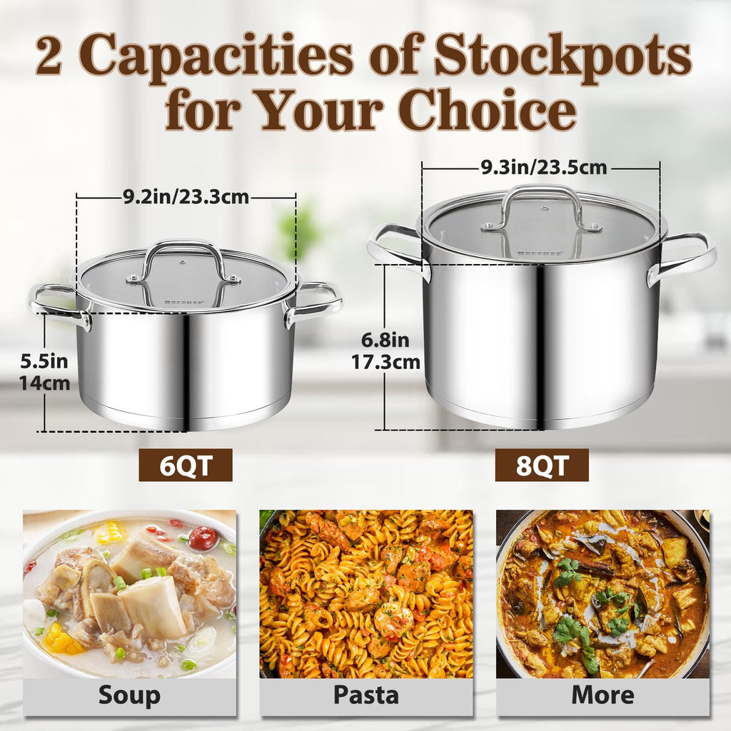 Stainless Steel 8-Quart Stock Pot J54555