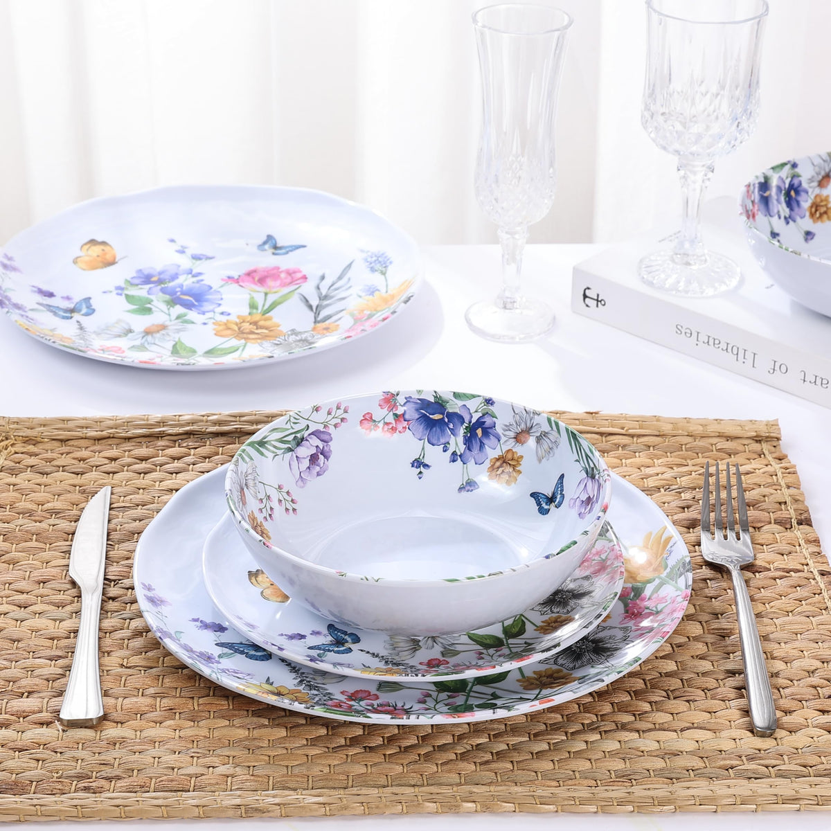 12-Piece Melamine Dinnerware Set W9643