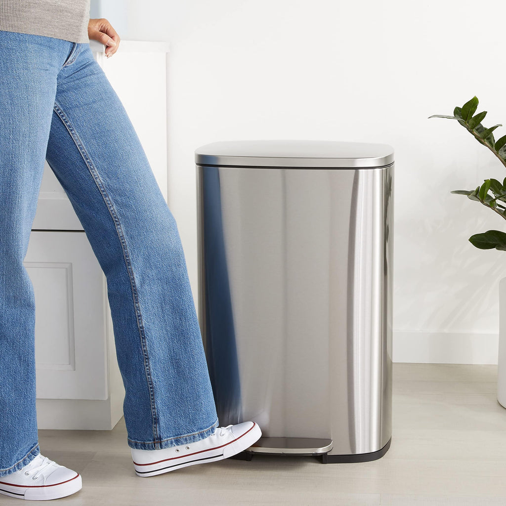 13.2 Gallon Soft-Close Stainless Steel Trash Can J4300