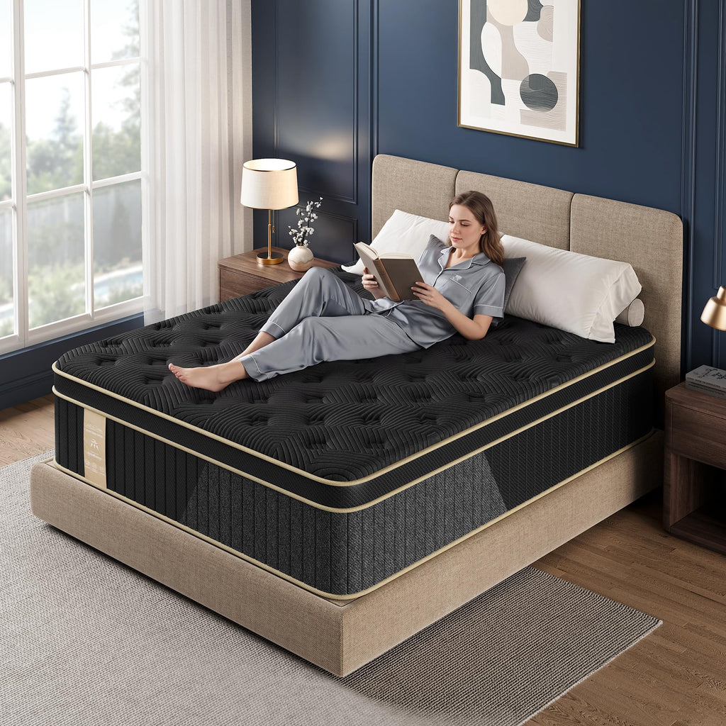 Queen Size 12 Inch Hybrid Medium Firm Mattress J3109