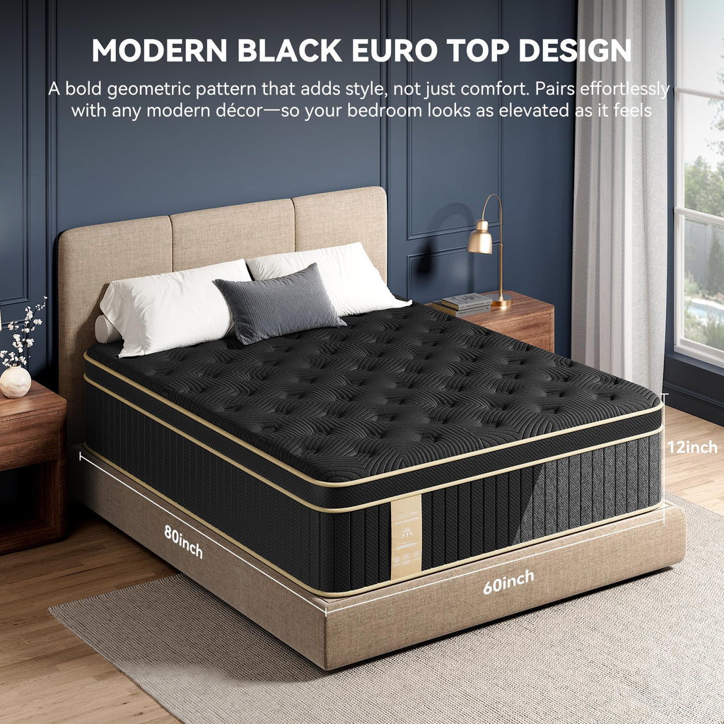 Queen Size 12 Inch Hybrid Medium Firm Mattress J3109