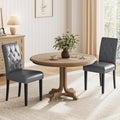 Dining Chairs Set of 2 Tufted Gray N41699